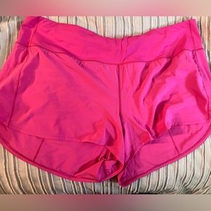 SPEED UP HIGH-RISE LINED SHORT 4"— Size 20– Sonic Pink